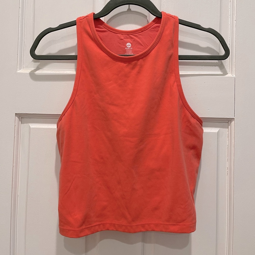 Senita Athletics Crop Tank with Bra Liner included